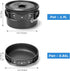 Odoland 15pcs Non-Stick Camping Cookware Mess Kit, Lightweight Pot Pan Kettle Set with Stainless Steel Cups Plates
