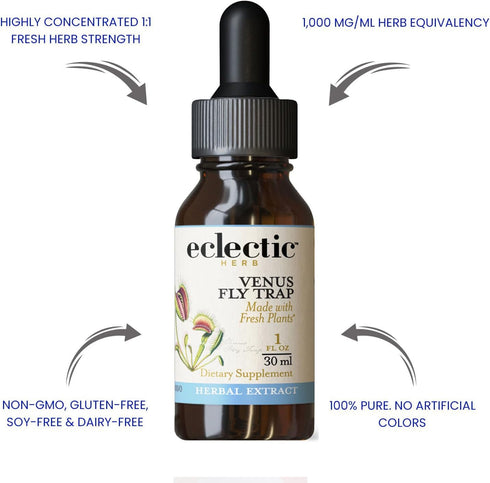 1 oz (30 ml) Eclectic Institute Raw Fresh Freeze-Dried Venus Fly Trap Extract | fl