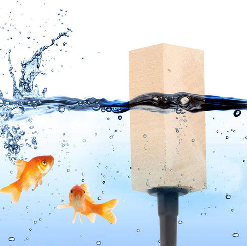 TOPINCN 2Pcs/Set Wooden Air Bubble Stone Diffuser, Air Pump Accessories for Aquarium