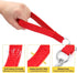 Chain Leash Metal Training Leash, Stainless Steel with Soft Padded Handle for Heavy Duty Dogs (XL, Red Handle)