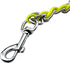 Chain Dog Leash, Chew Proof Metal Leash for Medium Large Dogs, 4FT Anti Chew with Soft Padded Handle, Yellow 3.0
