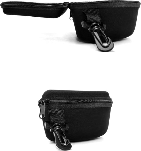 QWORK Big Hard Sports Glasses Case - 2 Pack Extra-Large Universal Fit for Outdoor Skiing, Shock-Resistant Storage