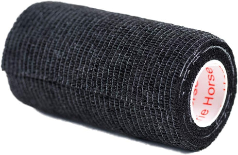 Vet Wrap Tape (Black) (2 Pack) (4 Inch x 15 feet) Self Adhesive Cohesive Flex Self Stick Bandage Roll