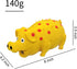 Andiker Dog Squeaky Toy, Durable Latex Chew Toy with Sound Squeaker for Dogs, 8" Yellow Pig Toy