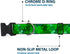 Buckle-Down St. Pat's Stacked Shamrocks Greens Plastic Clip Collar, Large, 15-26"