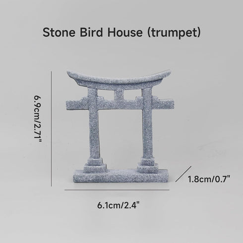 Tsynapter Torii Gate Aquarium Decor Japanese Stone Statue Ornament for Fish Tank, Garden Decoration, Landscape