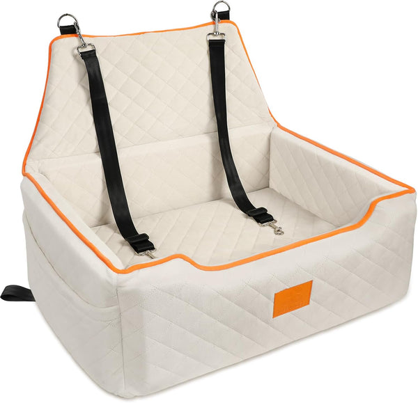 XIEEAOZEE Dog Car Seat for Large/Medium Dog, Booster Seat Under 55Lbs or