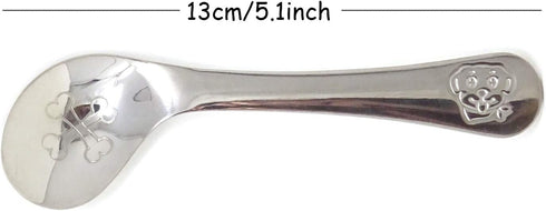 Honbay Stainless Steel Curved Exercise Spoon Self Feeding Spoon for Right Hand (dog-bone)