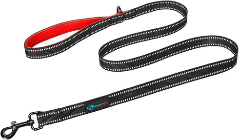 PHOEPET 5 Feet Heavy Duty Dog Leash, Reflective with Soft Padded Handle for Extra Control