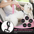 SlowTon Adjustable Dog Seat Belt, 2 in 1 Safety Leash with Elastic Nylon Bungee Buffer, Reflective Tether (Pink)