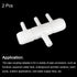 uxcell 2Pcs 8mm to 5.5mm 3 Ways Air Line Tubing Splitter Connector for Aquarium, Fish Tank Oxygen Pipe Adapter, White