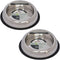 ICONIC PET 2 Pack Heavy Weight Non-Skid Easy Feed High Back Pet Bowl - 8 oz for Dog or Cat