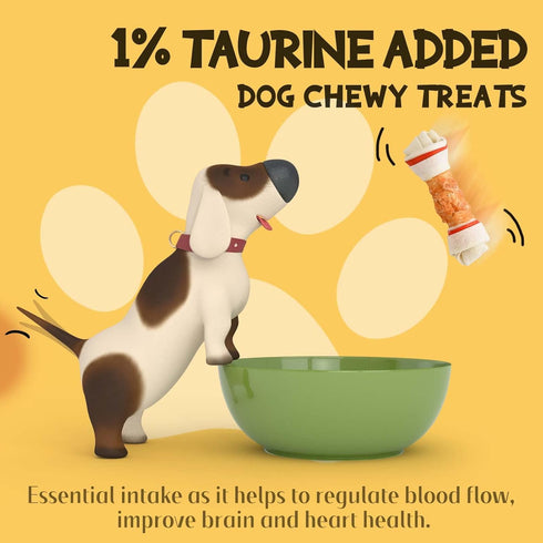 6.5" Breeds4 ASMPET Dog Treats Chews, Chicken Wrapped Rawhide Knotted Bones Dental Care Chews for Small Medium Large