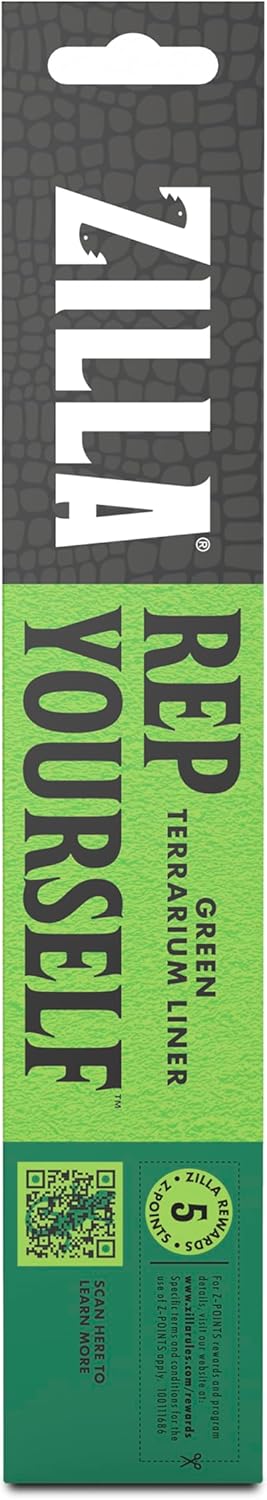 Zilla Reptile Terrarium Bedding Substrate, Green, 10G, 9.75" x 19.75"