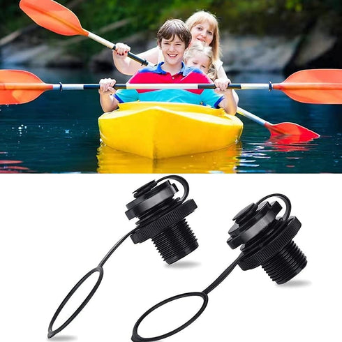 Inflatable Boat Air Valve, 2PCS Inflatable Boat Spiral Air Plugs for One-Way Inflation Replacement Screw