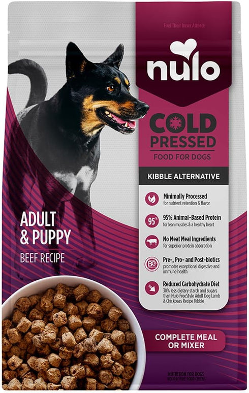 Nulo, Cold Pressed Beef Recipe Adult & Puppy Dog Food, 35.2 Ounce
