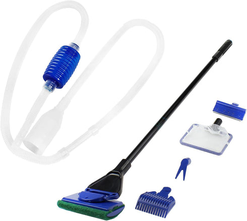 AQUANEAT Fish Tank Cleaning Tools, 5 in 1 Cleaning Set, Fish Tank Cleaner, Siphon, Aquarium Water Change with Fish Tank