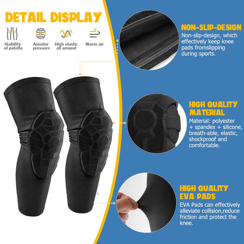Knee Pads for Kids/Youth (Ages 5-15) - Shield Kneepads for Sports, Ideal for Basketball, Baseball, Football