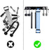 Tebery 9 Hook Home Gym Storage Rack - Wall Mount Fitness Equipment Organizer for Exercise Bands and Barbells