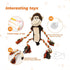 Squeaky Durable Dog Toy for Large Breeds, Tug of War Interactive Toy, Stuffed Plush Monkey with Crinkle Paper