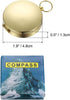 PATIKIL Camping Survival Compass - Brass Pocket Compass Glow in The Dark for Hiking, Camping, Hunting Navigation