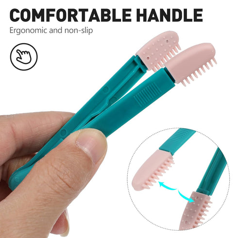POPETPOP Cat Dog Tear Stain Remover: Multifunctional Dog Eye Comb Brush 2pcs Mini Pets Grooming Comb for Dogs Cats Puppy Kitten Removing Crust and Mucus