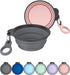 Aonkey Collapsible Dog Bowls with Bottle Carrier, 2 Pack Travel Dog Water Bowl, Foldable Silicone Portable for Pets