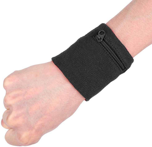 Sports Wristband, Zipper Workout Wallet Gym Wrist Bag for Running, Cycling, Breathable Pocket for Keys