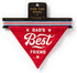 Brass Monkey Dad's Best Friend Dog Bandana: Durable Cotton, One Size Fits Most, 9” W x 6” H