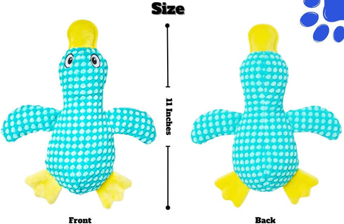 Generic Durable Duck Stuffed Animal - Plush Dog Toys for Aggressive Chewers - Tough Squeaky Puppy Teething Relief