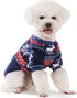 FabriCastle Dog Sweater, Pack of 2 or 3, Ultra Soft Warm Dog Clothes for Small Medium Dogs, Red, Blue, X-Small