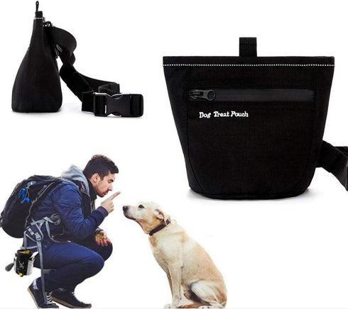 Dog Treats Training Pouch with Clip - Magnetic Closure Puppy Snack Reward Bags Dog Treat Carrier Holder