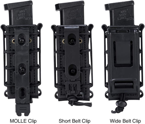 IDOGEAR Mag Pouch - Pistol Magazine Pouches 9mm Softshell Adjustable Universal Mag Carrier for .40 S&W .45 ACP