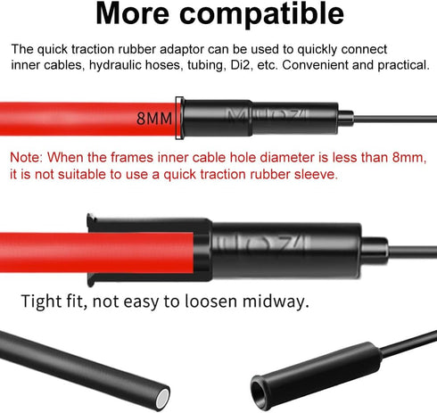 MUQZI Bicycle Internal Cable Routing Tool for Brake Shifter Cable Housing and Hydraulic Hose, Red