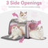 17.510.510.5 3-Way 12 lb Airline Approved Cat Carrier in, Escape-Proof Design with Locking Zippers & Safety Leash