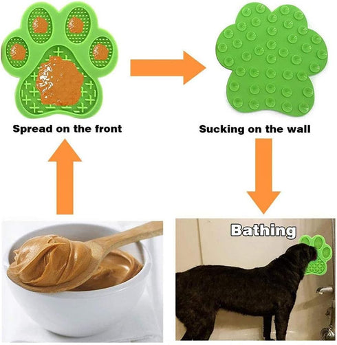 Dog Licking Mat for Anxiety, Peanut Butter Slow Feeder Pad with Strong Suction for Pet Bathing and Training