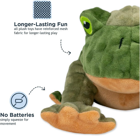 Animated Plush Frog Toy for Dogs - Tall Tails Moving Dog Toy