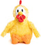 fabdog Fluffies Dog Toys - Cute Animal-Themed Squeaky Plush Toy for All Breeds - Fun Nylon Dog Toys | Small Chicken