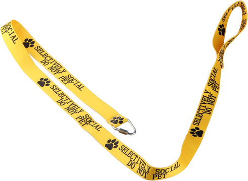 Selectively Social Do Not Pet Funny Dog Leash, Training Walking Leashes for Dog Owners, Pet Lover Gift (YE)