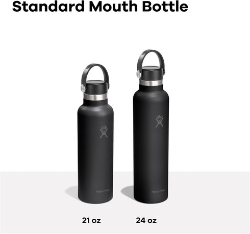 24 Oz Hydro Flask Water Bottle - Insulated Stainless Steel - Non Spill, Leakproof in Oat Tan