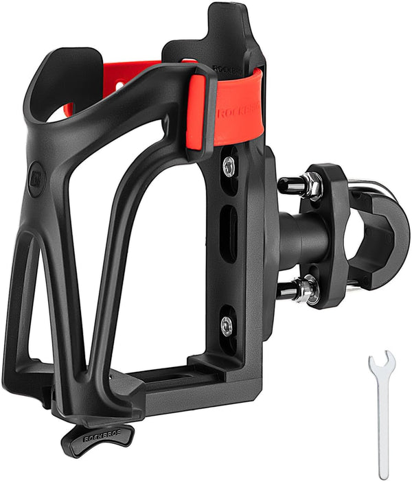 ROCKBROS Adjustable Bike Water Bottle Holder - Cup Holder for 2.3-3" Diameter Bottles, with Screw Tool