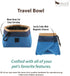 2.3L P.L.A.Y. Collapsible Dog Water & Food Bowl - Great Dogs, Travel, On-the-go, Hiking, Outdoors - Portable, Folds