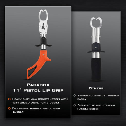 KastKing Paradox Fishing Pliers, Angled Fish Lip Gripper, Saltwater Resistant 420 Stainless Steel Fishing Tools
