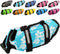 Dog Life Jacket Easy-Fit Adjustable Belt, Pet Swimming Safety Swimsuit with Reflective Stripes (XS, Flowers & Blue)