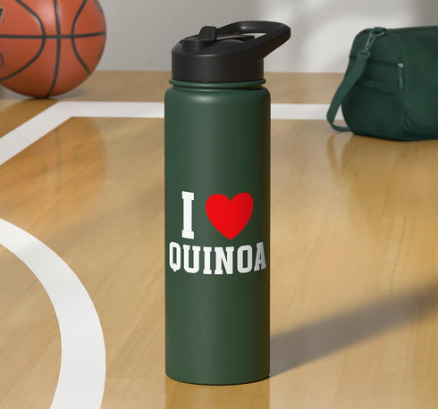 Quinoa Gifts I Love Quinoa Stainless Steel Insulated Water Bottle