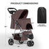 SFIHOME 10 lbs, 30 lbs, 2 3 Pet Stroller for Small Dogs Dog Stroller for Medium Dogs Cat Strollers for Cats, Wheels