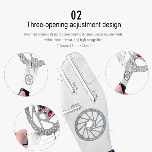 Rotor Truing Fork Bike Disc Alignment Tool, Bicycle Brake Wrench for Easy Carry and Use