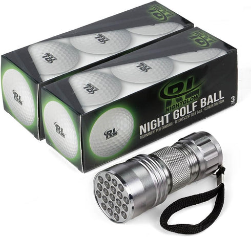 R&L Glow Golf Balls - Tournament Fluorescent Glowing in The Dark Long Lasting Bright Balls