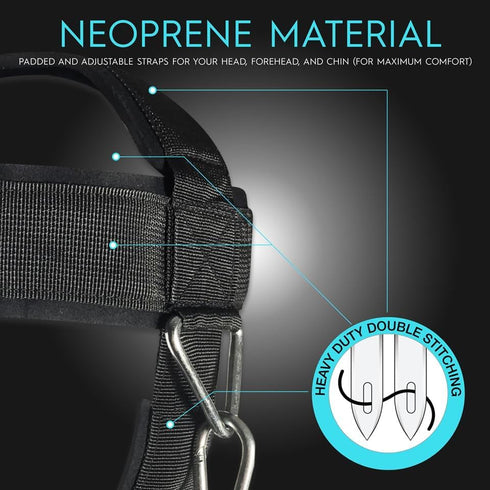 Vikingstrength Neck Harness Padded Strength Trainer for Neck Curls and Training, Head Exerciser for Sports and Fitness