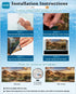 AWERT 48x20 inches Arch Stone Aquarium Background, River Bed & Lake Vinyl Background for Fish Tank